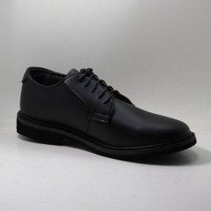 Vestido de couro de ação preto Oxford militar oficial sapatos masculinos